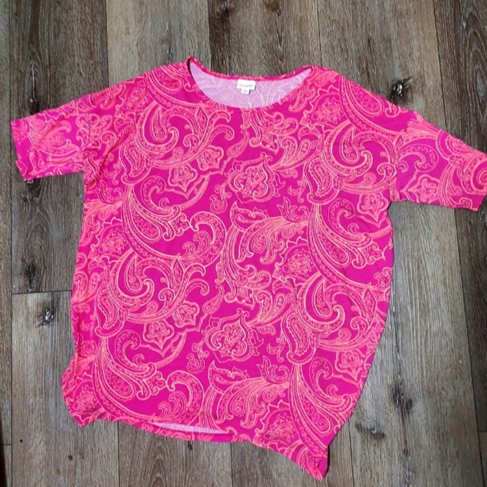LULAROE Pink Paisley Womens sz XL Tunic Shirt Dress